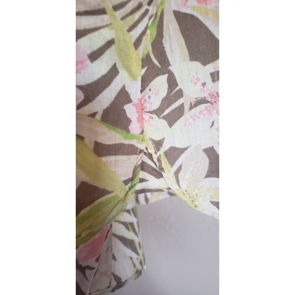 J. Jill Love Linen Floral Top MP Womens Lagenlook Tunic Button Up Simple Casual - Picture 12 of 12